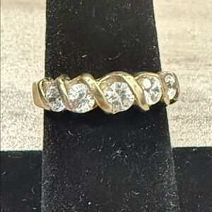 Elegant 14K Gold Plated and Silver Women's Ring